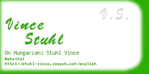 vince stuhl business card